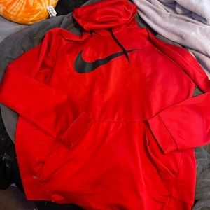 Red Nike hoodie
